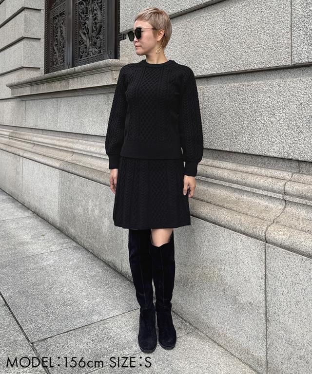 着痩せケーブルスカート_gfa25aw-sk08