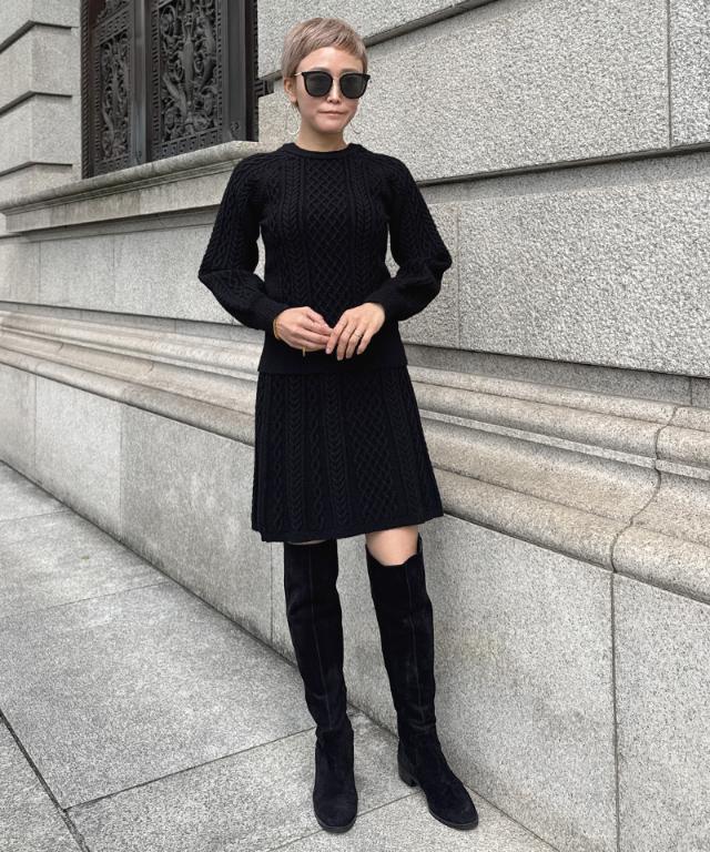 着痩せケーブルスカート_gfa25aw-sk08