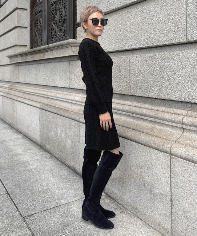 着痩せケーブルスカート_gfa25aw-sk08