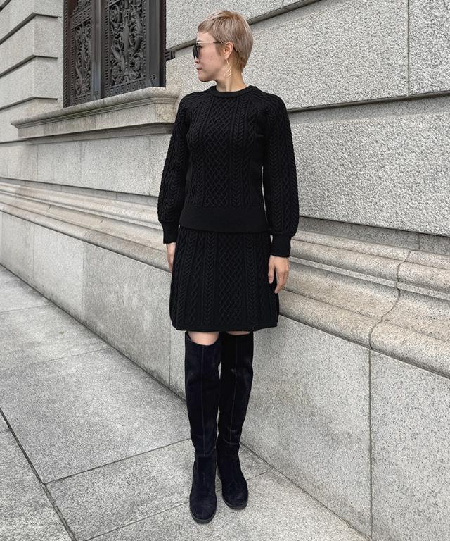 着痩せケーブルスカート_gfa25aw-sk08