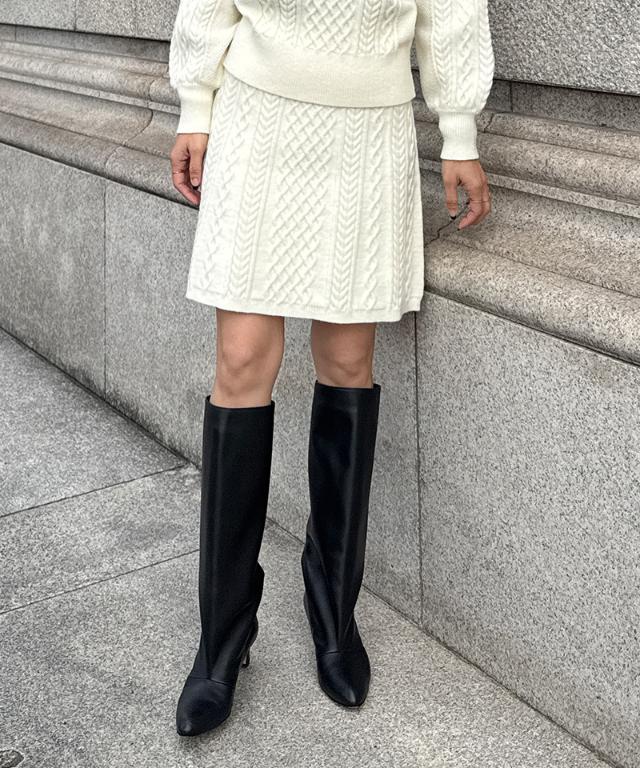 着痩せケーブルスカート_gfa25aw-sk08