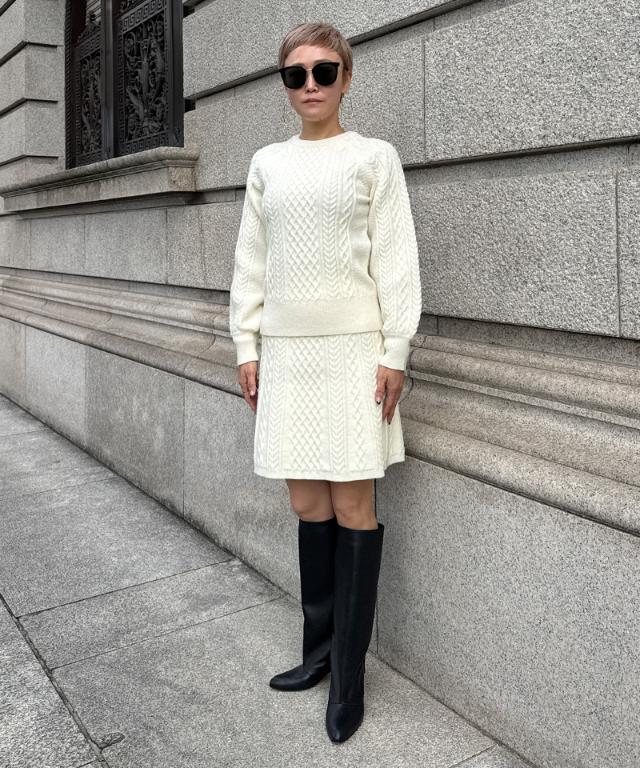 着痩せケーブルスカート_gfa25aw-sk08