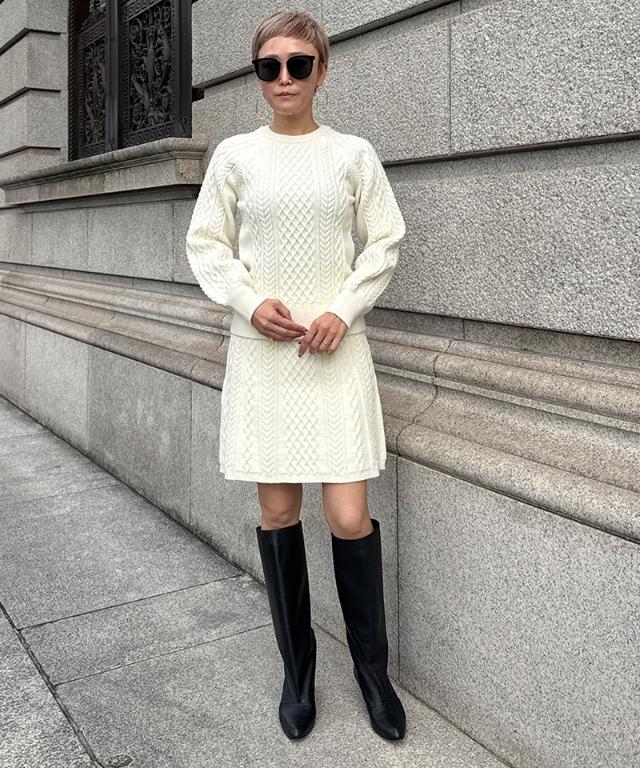 着痩せケーブルスカート_gfa25aw-sk08