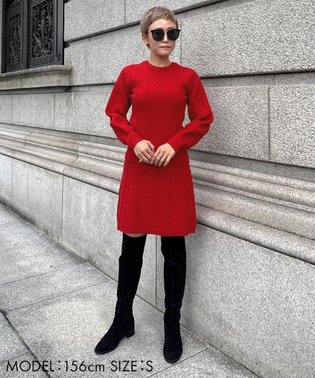 着痩せケーブルスカート_gfa25aw-sk08