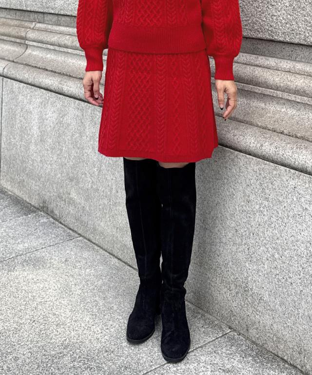 着痩せケーブルスカート_gfa25aw-sk08