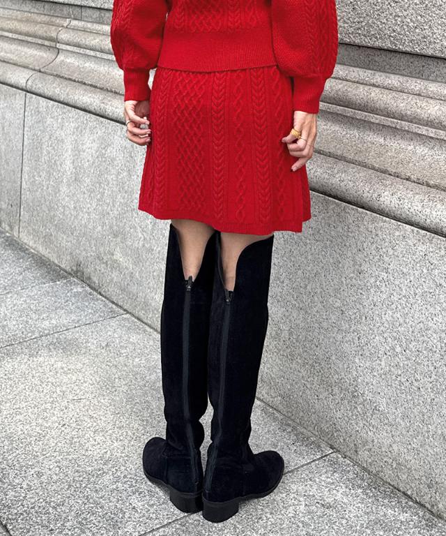 着痩せケーブルスカート_gfa25aw-sk08