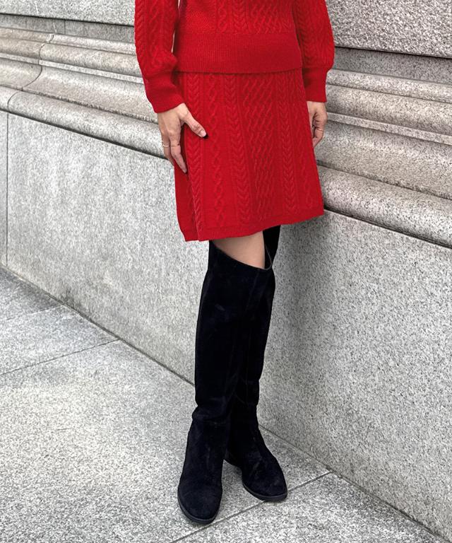 着痩せケーブルスカート_gfa25aw-sk08