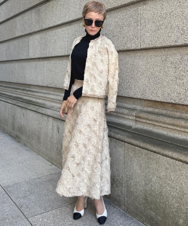 3層編みラグジュアリーニットスカート_gfa25aw-sk14