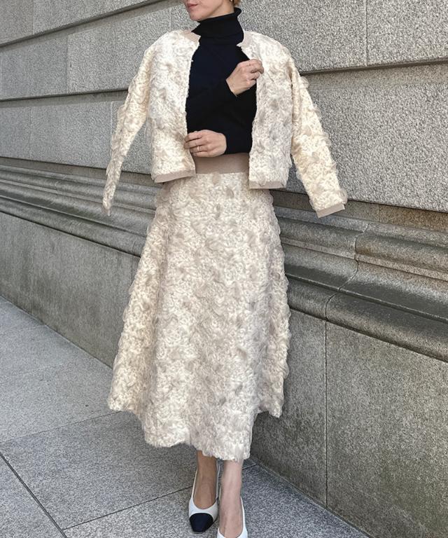 3層編みラグジュアリーニットスカート_gfa25aw-sk14