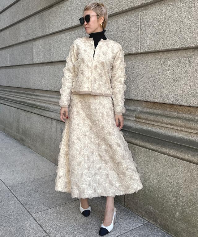 3層編みラグジュアリーニットスカート_gfa25aw-sk14