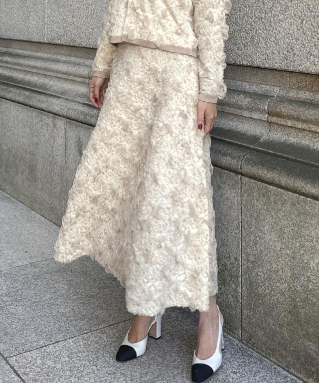 3層編みラグジュアリーニットスカート_gfa25aw-sk14