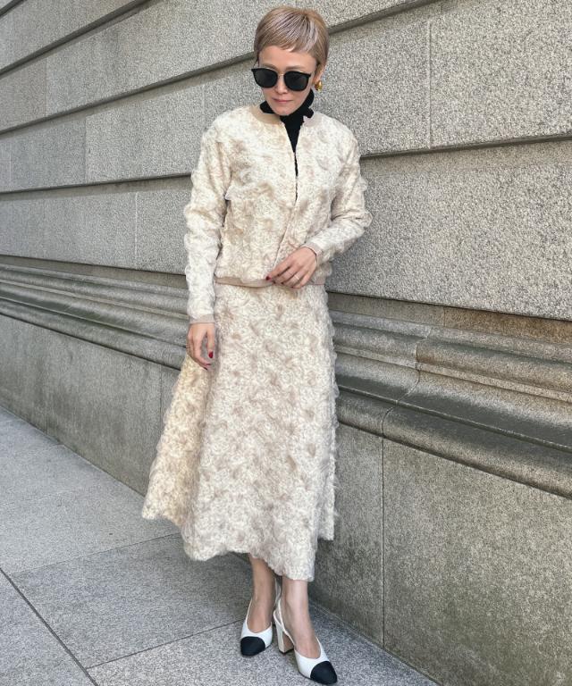 3層編みラグジュアリーニットスカート_gfa25aw-sk14