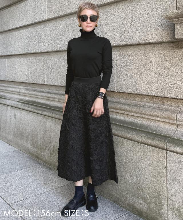 3層編みラグジュアリーニットスカート_gfa25aw-sk14