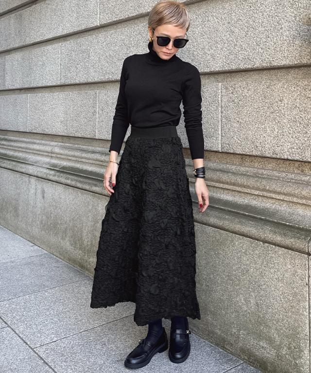 3層編みラグジュアリーニットスカート_gfa25aw-sk14