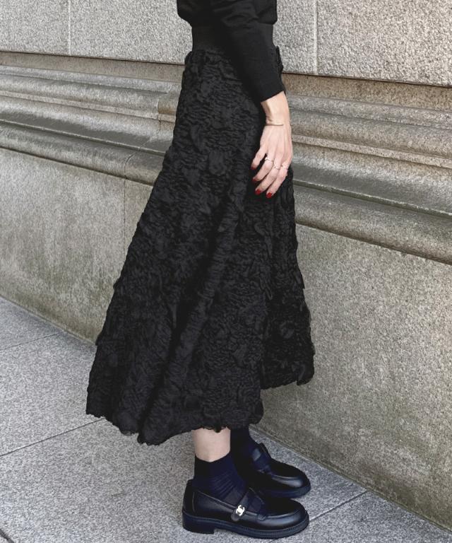 3層編みラグジュアリーニットスカート_gfa25aw-sk14