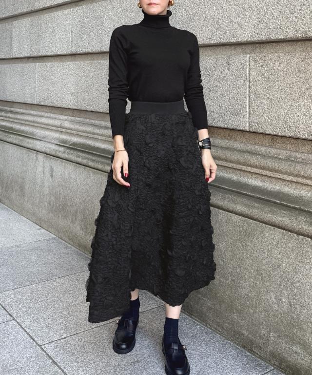 3層編みラグジュアリーニットスカート_gfa25aw-sk14