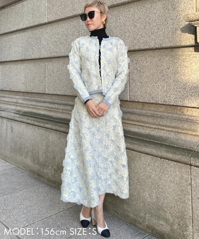 3層編みラグジュアリーニットスカート_gfa25aw-sk14