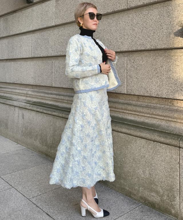 3層編みラグジュアリーニットスカート_gfa25aw-sk14