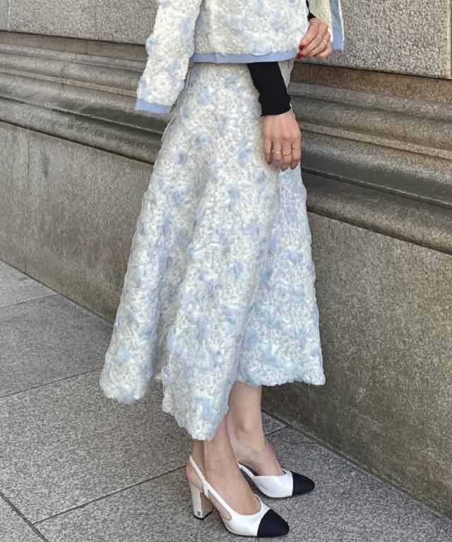 3層編みラグジュアリーニットスカート_gfa25aw-sk14