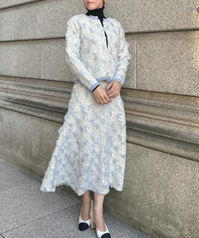 3層編みラグジュアリーニットスカート_gfa25aw-sk14