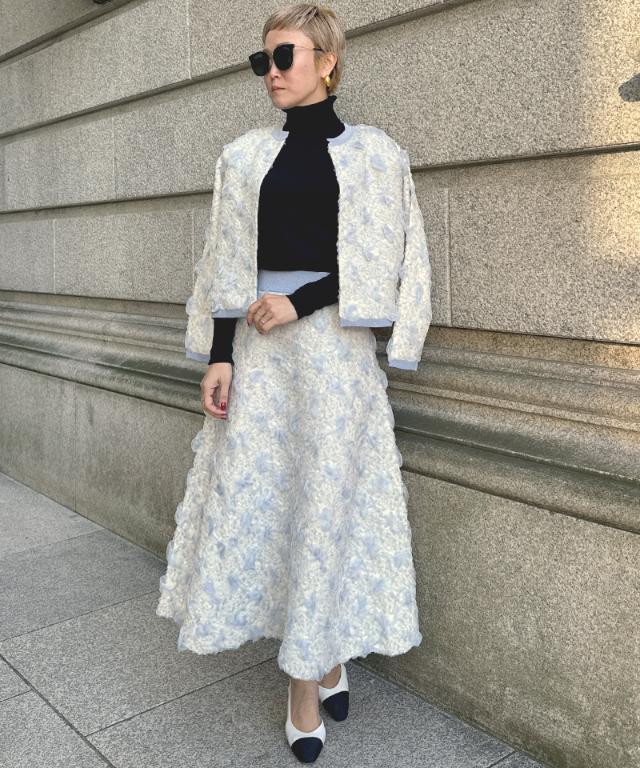 3層編みラグジュアリーニットスカート_gfa25aw-sk14