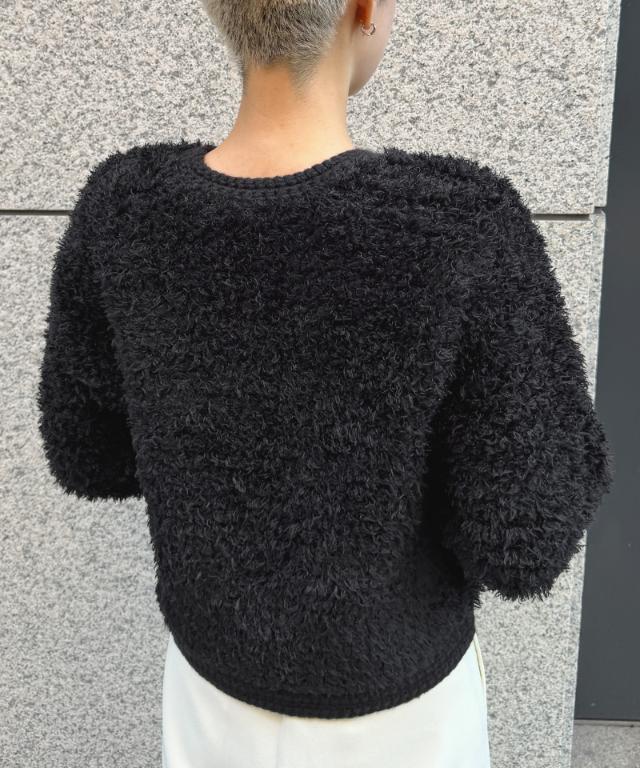 シャギーニットジャケット＜手編み＞_gfa26aw-nt01