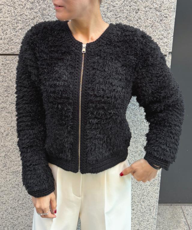 シャギーニットジャケット＜手編み＞_gfa26aw-nt01