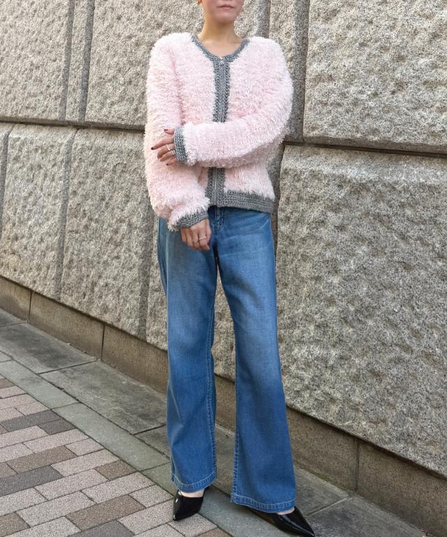 シャギーニットジャケット＜手編み＞_gfa26aw-nt01
