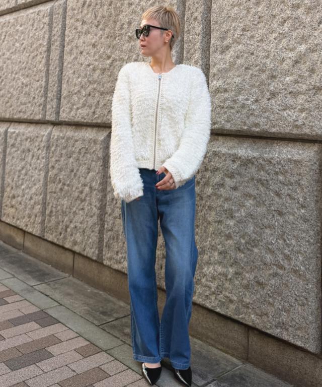 シャギーニットジャケット＜手編み＞_gfa26aw-nt01