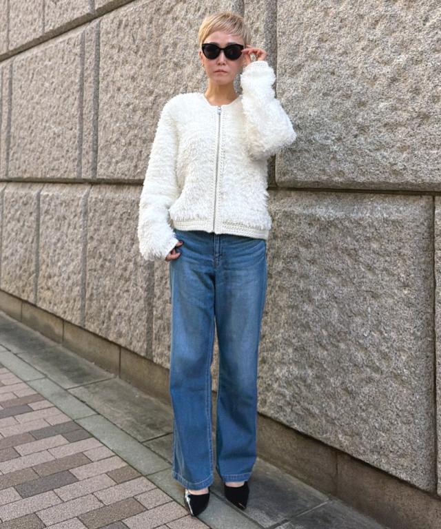 シャギーニットジャケット＜手編み＞_gfa26aw-nt01