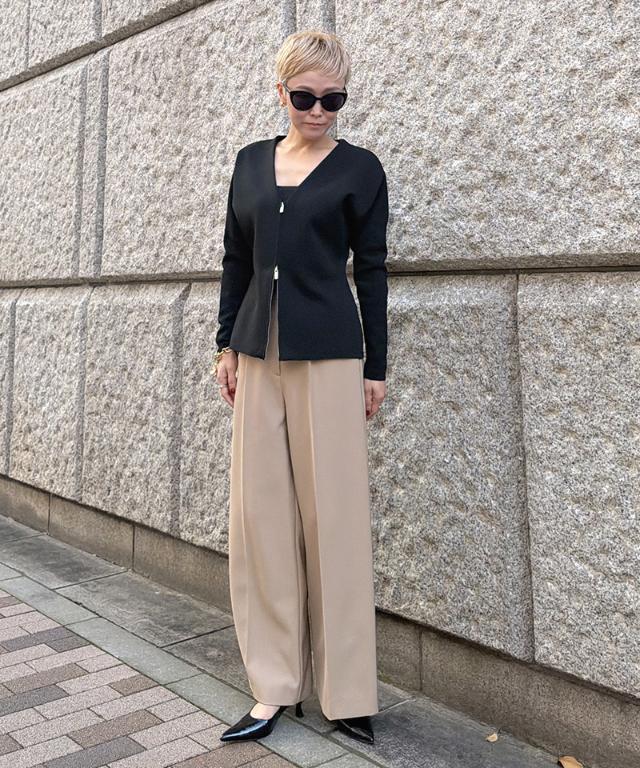 Vネックジップアップカーディガン_gfa26aw-nt07