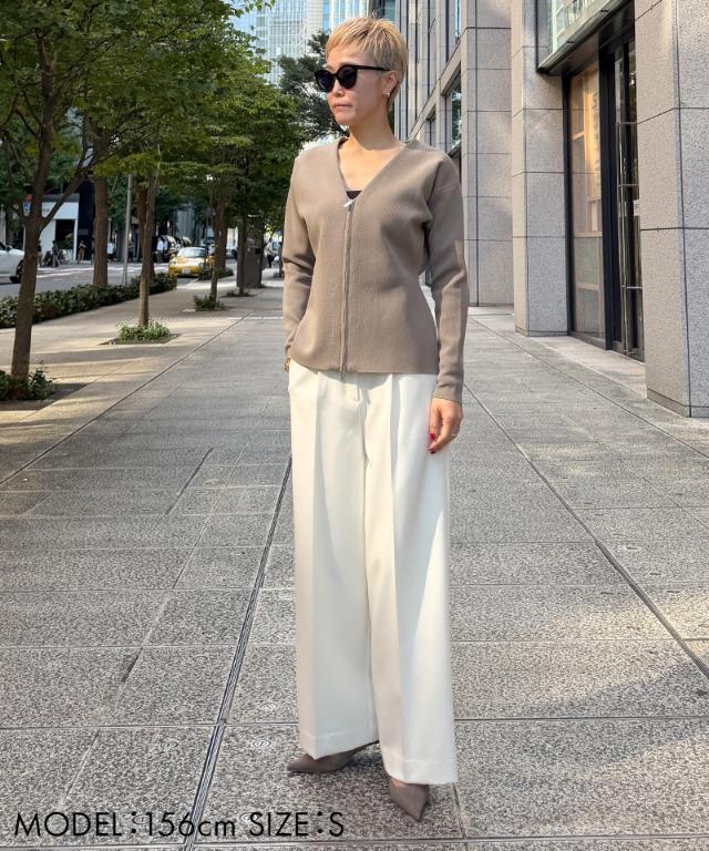 Vネックジップアップカーディガン_gfa26aw-nt07