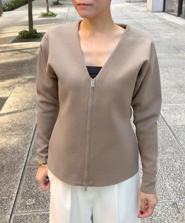 Vネックジップアップカーディガン_gfa26aw-nt07