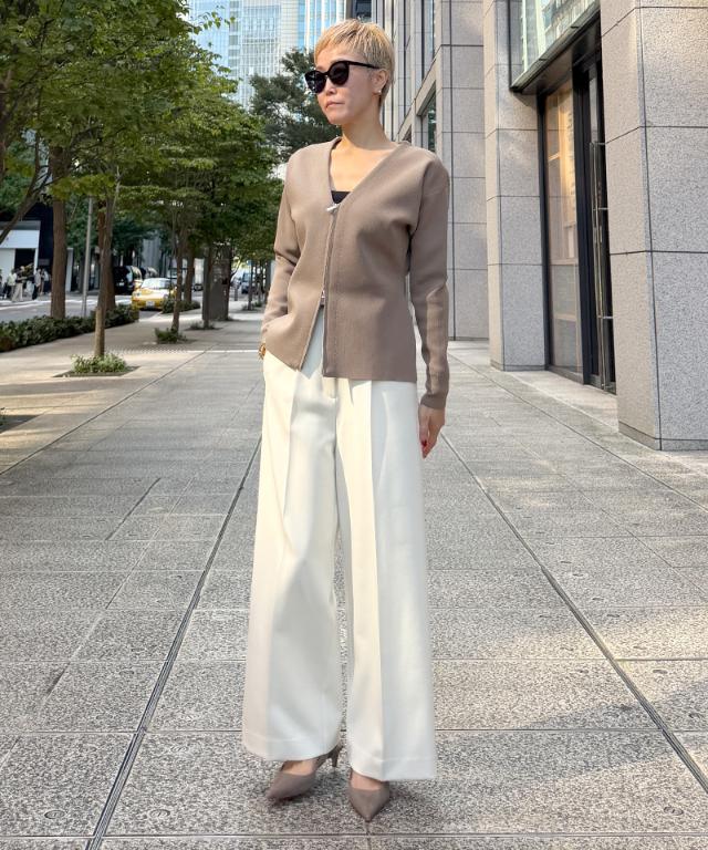 Vネックジップアップカーディガン_gfa26aw-nt07
