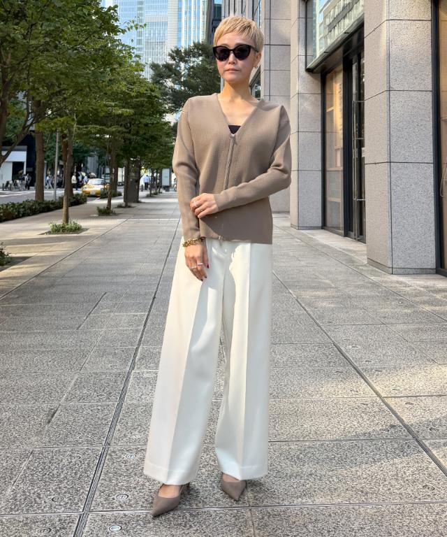 Vネックジップアップカーディガン_gfa26aw-nt07