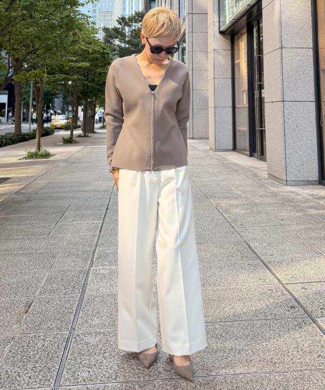 Vネックジップアップカーディガン_gfa26aw-nt07