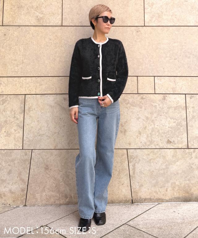 ビジューボタンニットジャケット_gfa26aw-nt12
