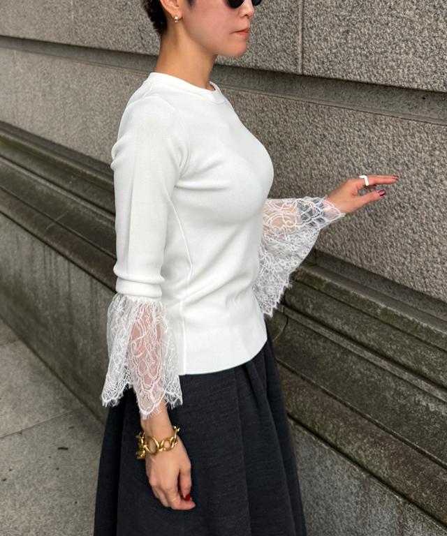 袖レースニット_gfa26aw-nt14
