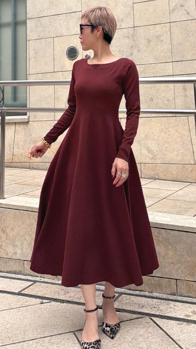 配色美ラインニットワンピース