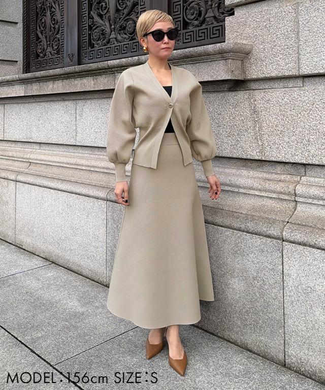 トップボタン立体カーディガン_gfa26ss-nt01