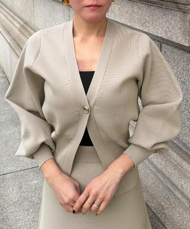 トップボタン立体カーディガン_gfa26ss-nt01