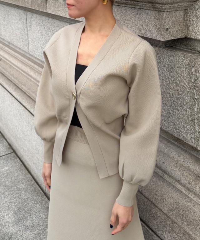 トップボタン立体カーディガン_gfa26ss-nt01