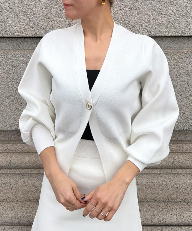 トップボタン立体カーディガン_gfa26ss-nt01