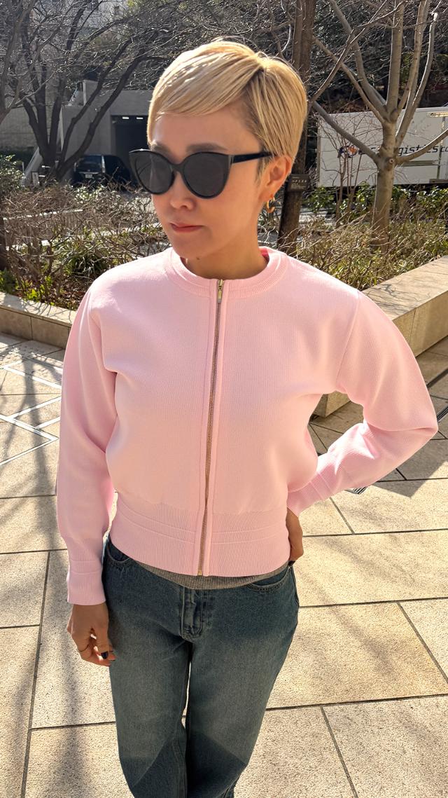 軽量ニットブルゾン