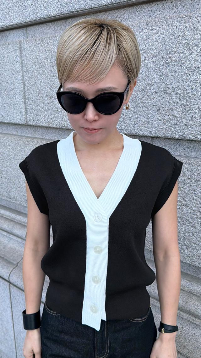 ベスト風ニットトップス