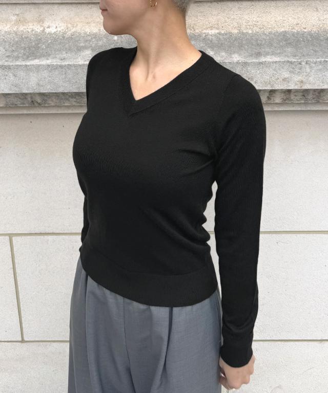 ミルキータッチVネック（シルクカシミヤ）_gfa26ss-nt10