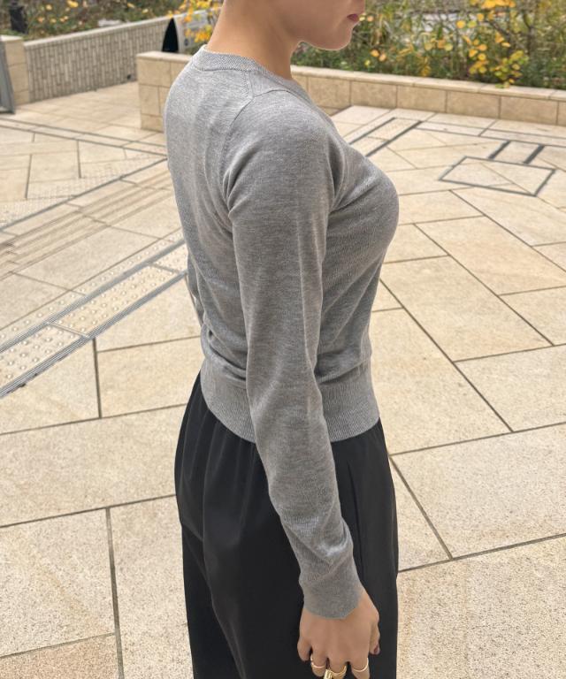 ミルキータッチVネック（シルクカシミヤ）_gfa26ss-nt10