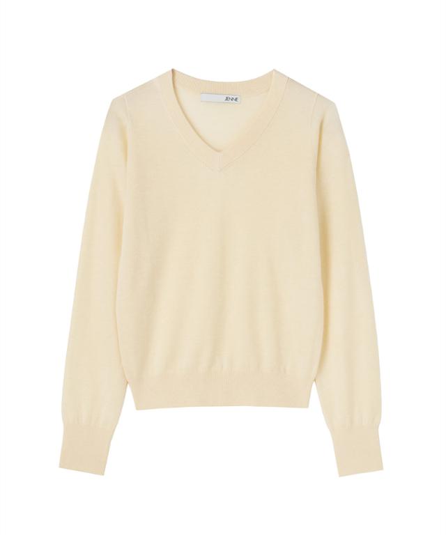 ミルキータッチVネック（シルクカシミヤ）_gfa26ss-nt10