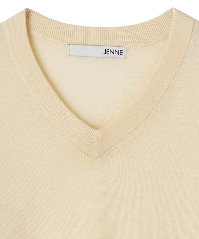ミルキータッチVネック（シルクカシミヤ）_gfa26ss-nt10