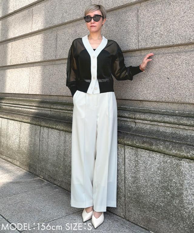 シアー配色サマーカーディガン_gfa26ss-nt11